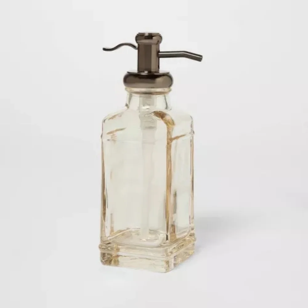 Threshold 12oz Antique Glass Tall Soap Pump Brown - Threshold™ - Picture 1 of 4